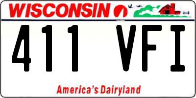 WI license plate 411VFI