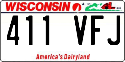 WI license plate 411VFJ