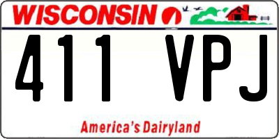 WI license plate 411VPJ