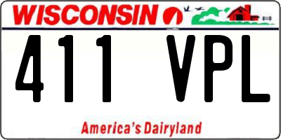 WI license plate 411VPL
