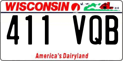 WI license plate 411VQB