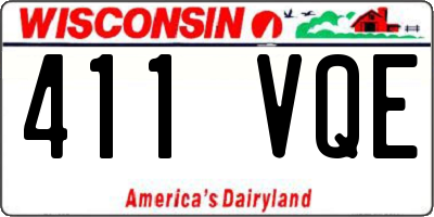 WI license plate 411VQE