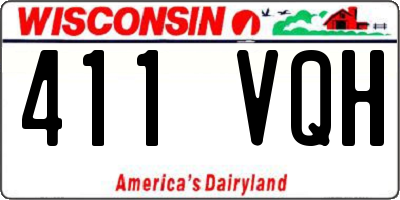 WI license plate 411VQH