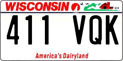 WI license plate 411VQK