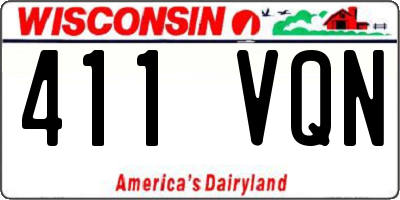 WI license plate 411VQN