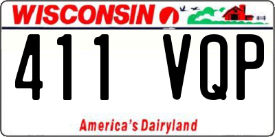 WI license plate 411VQP