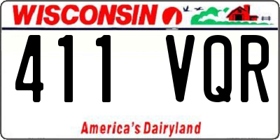 WI license plate 411VQR