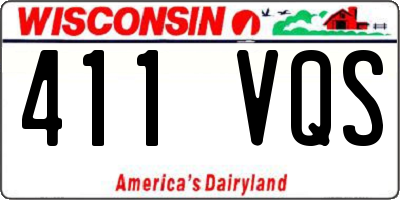 WI license plate 411VQS