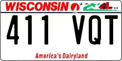 WI license plate 411VQT