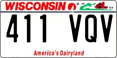 WI license plate 411VQV