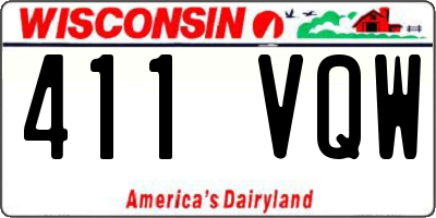WI license plate 411VQW