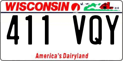 WI license plate 411VQY