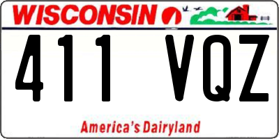 WI license plate 411VQZ