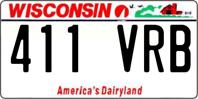 WI license plate 411VRB
