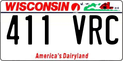WI license plate 411VRC