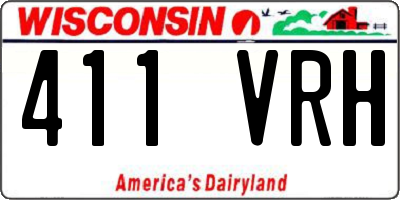 WI license plate 411VRH