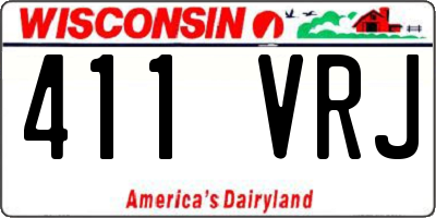 WI license plate 411VRJ