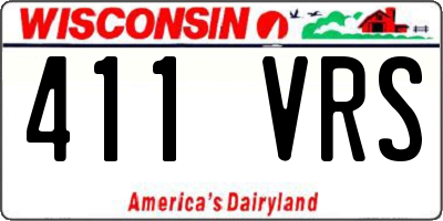 WI license plate 411VRS