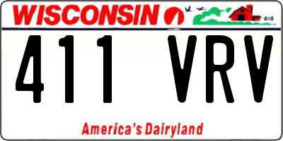 WI license plate 411VRV