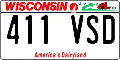 WI license plate 411VSD