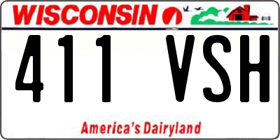 WI license plate 411VSH