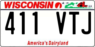 WI license plate 411VTJ