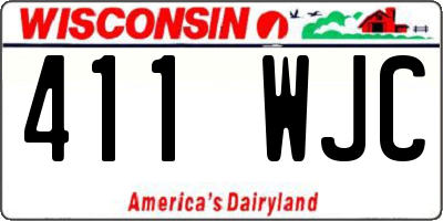 WI license plate 411WJC