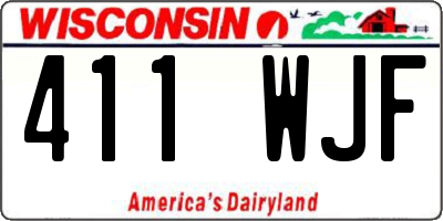WI license plate 411WJF