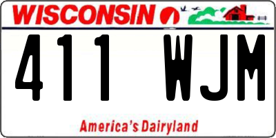 WI license plate 411WJM