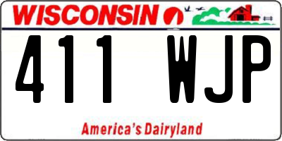 WI license plate 411WJP