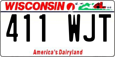 WI license plate 411WJT