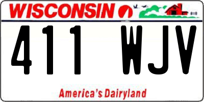 WI license plate 411WJV