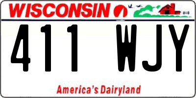 WI license plate 411WJY