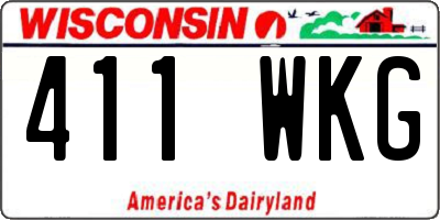 WI license plate 411WKG