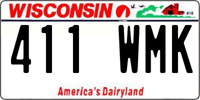 WI license plate 411WMK