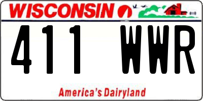WI license plate 411WWR