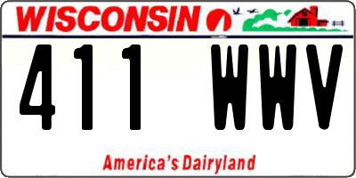 WI license plate 411WWV