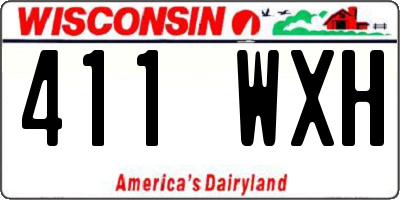 WI license plate 411WXH