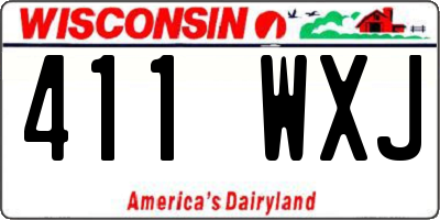 WI license plate 411WXJ
