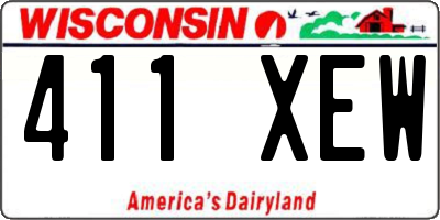 WI license plate 411XEW