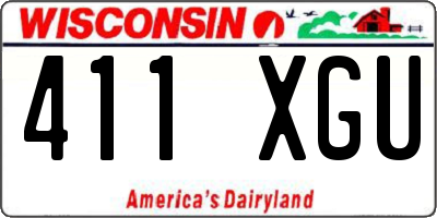WI license plate 411XGU