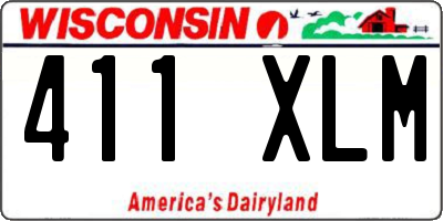 WI license plate 411XLM