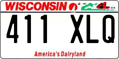 WI license plate 411XLQ