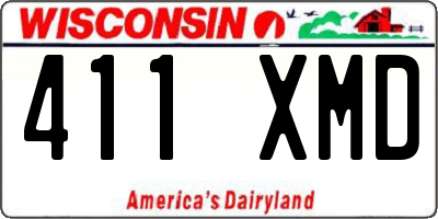 WI license plate 411XMD