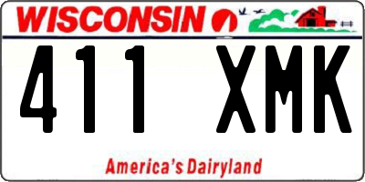 WI license plate 411XMK