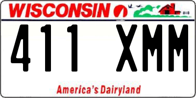 WI license plate 411XMM