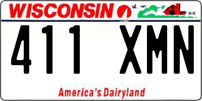 WI license plate 411XMN