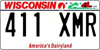 WI license plate 411XMR