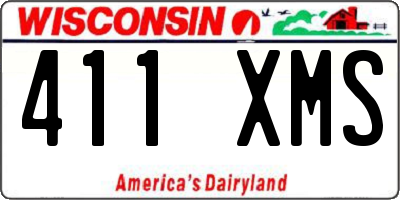 WI license plate 411XMS