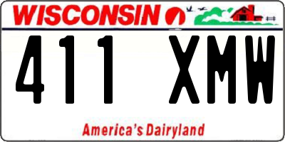 WI license plate 411XMW